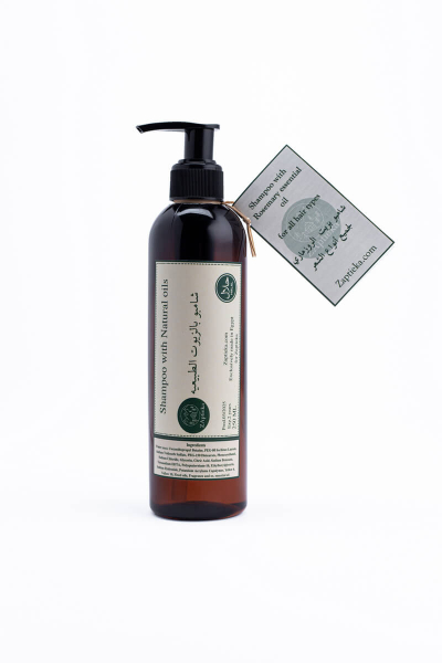 Šampūns ar dabīgām eļļām un rozmarīna ēterisko eļļu matu spēkam un apjomam "Shampoo with Natural Oils & Rosemary Essential Oil"