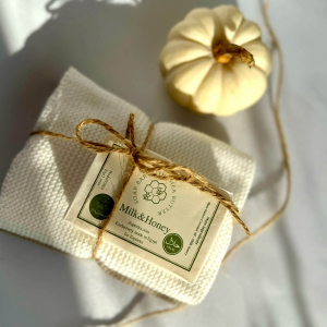 Мыло из натуральных масел с молоком и мёдом для лица и тела