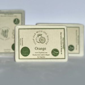 Natural oil soap with orange essential oil for face and body