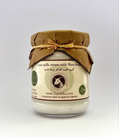 Krēms ar kazas pienu un šī sviestu sejai un ķermenim