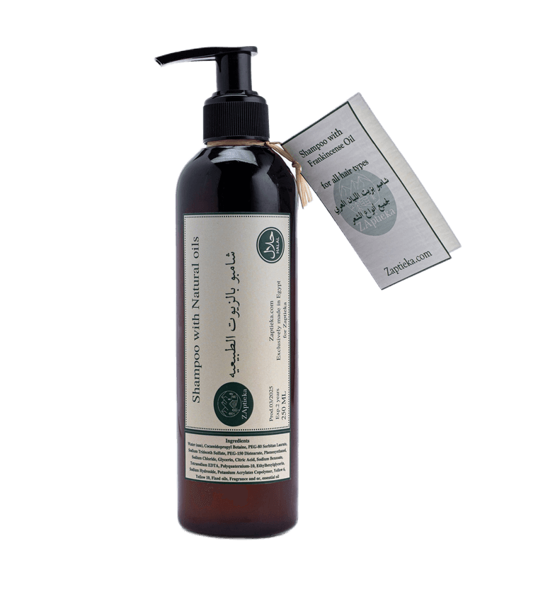 Shampoo with frankincense essential oil for all hair types